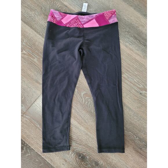 Ivivva Girls Lululemon Black Leggings‎ size 12 Capri #3 - Picture 1 of 4
